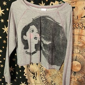 Crop top graphic sweatshirt